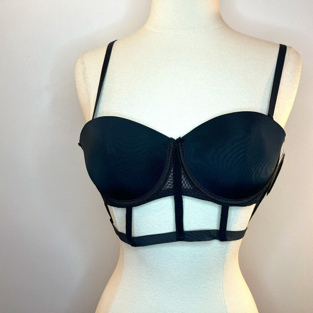 BLACK FUCHSIA by Secret Lace Women's Black Push Up Bra - Size 34A - NWT